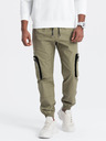Ombre Clothing Grüne Herren-Cargo-Jogger-Hose Ombre Clothing