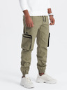 Ombre Clothing Grüne Herren-Cargo-Jogger-Hose Ombre Clothing