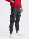 Ombre Clothing Graue Herren Cargo-Jogger-Hose Ombre Clothing