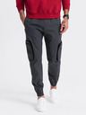 Ombre Clothing Graue Herren Cargo-Jogger-Hose Ombre Clothing