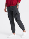 Ombre Clothing Graue Herren Cargo-Jogger-Hose Ombre Clothing