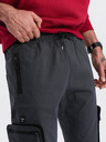 Ombre Clothing Graue Herren Cargo-Jogger-Hose Ombre Clothing