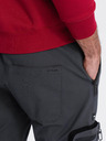 Ombre Clothing Graue Herren Cargo-Jogger-Hose Ombre Clothing