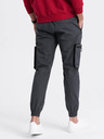Ombre Clothing Graue Herren Cargo-Jogger-Hose Ombre Clothing