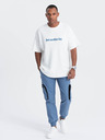 Ombre Clothing Blaue Herren-Cargo-Jogging-Hose Ombre Clothing