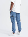 Ombre Clothing Blaue Herren-Cargo-Jogging-Hose Ombre Clothing