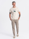 Ombre Clothing Beige Herren-Cargo-Jogger-Hosen Ombre Clothing