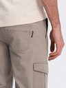 Ombre Clothing Beige Herren-Cargo-Jogger-Hosen Ombre Clothing