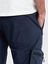 Ombre Clothing Dunkelblaue Herren-Cargo-Jogging-Hose Ombre Clothing