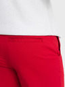 Ombre Clothing Rote Herren-Chino-Shorts mit Jeans-Saum Ombre-Bekleidung