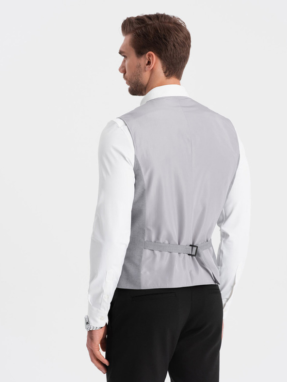 Ombre Clothing Graue Herren-Anzugsweste Ombre Clothing