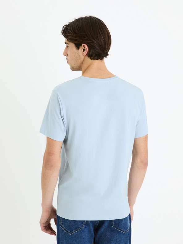 Celio Hellblaues Herren Basic-T-Shirt Celio Neuniv