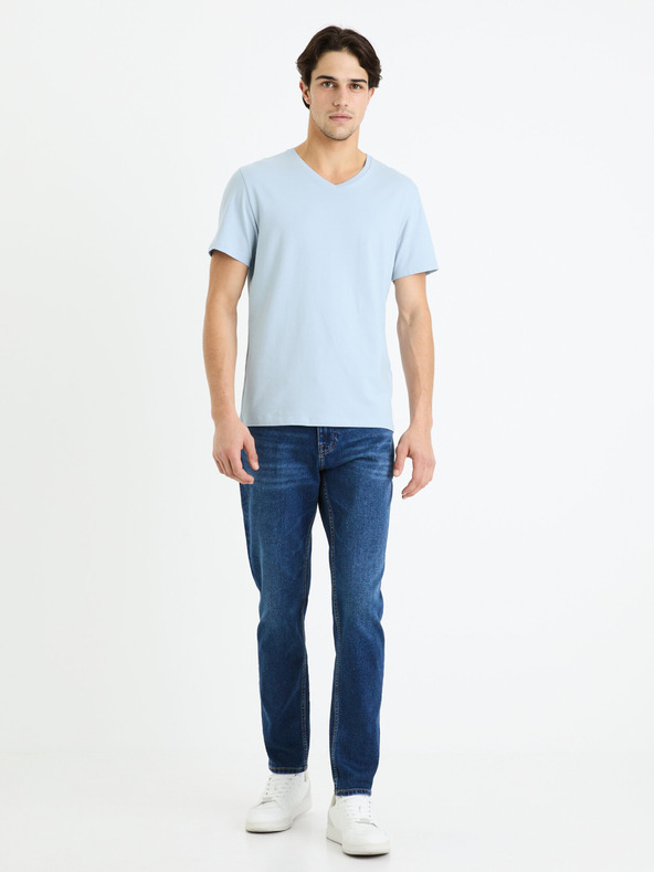 Celio Hellblaues Herren Basic-T-Shirt Celio Neuniv