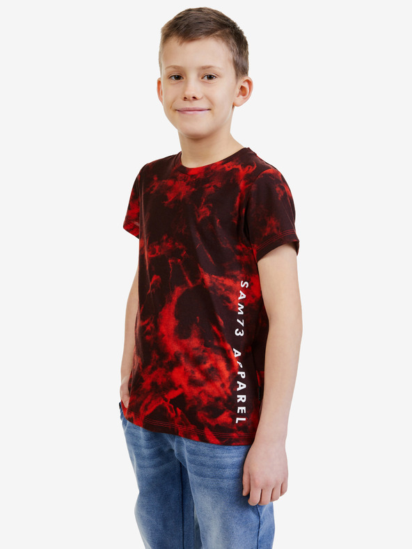 Sam 73 Rotes gemustertes Jungen-T-Shirt SAM 73 Sylvester
