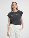 Orsay Dunkelgraues Damen-T-Shirt mit kurzen Ärmeln ORSAY
