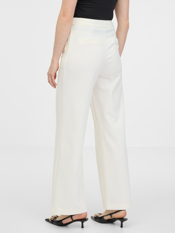 Orsay Cremefarbene weite Damenhose ORSAY