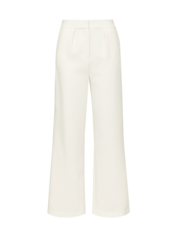 Orsay Cremefarbene weite Damenhose ORSAY