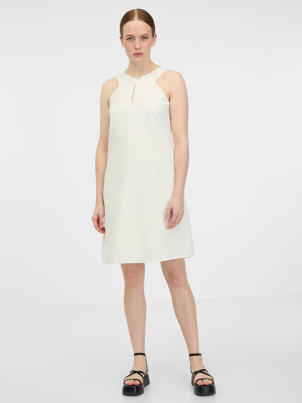 Orsay Beigefarbenes kurzes Damenkleid ORSAY