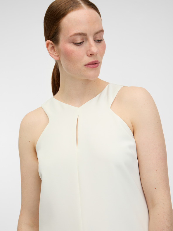 Orsay Beigefarbenes kurzes Damenkleid ORSAY