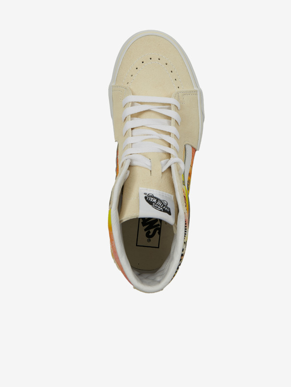 Vans Cremefarbene Damen Knöchel-Turnschuhe Vans Sk8-Hi Orng