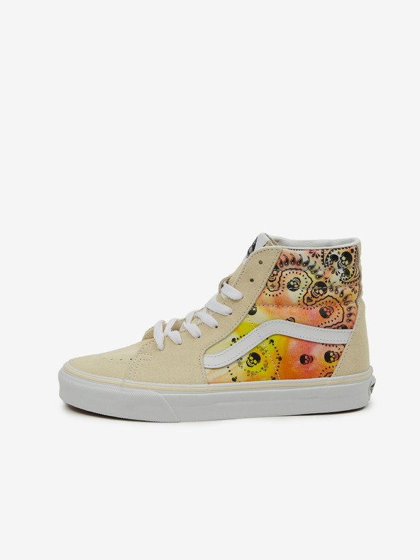 Vans Cremefarbene Damen Knöchel-Turnschuhe Vans Sk8-Hi Orng