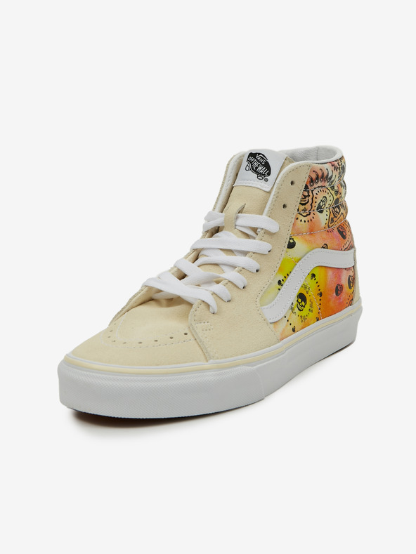Vans Cremefarbene Damen Knöchel-Turnschuhe Vans Sk8-Hi Orng