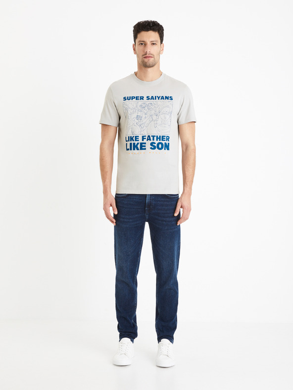 Celio Hellgraues Herren T-Shirt Celio Dragon Ball Z