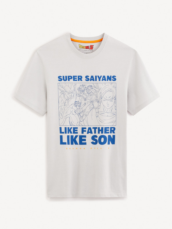 Celio Hellgraues Herren T-Shirt Celio Dragon Ball Z