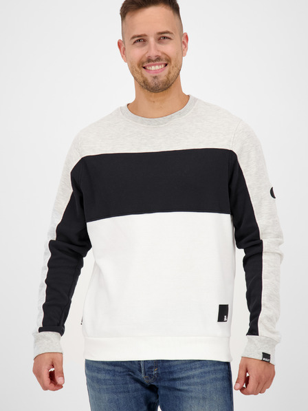 Alife and Kickin Schwarz-weißer Herren-Kapuzenpullover Alife and Kickin