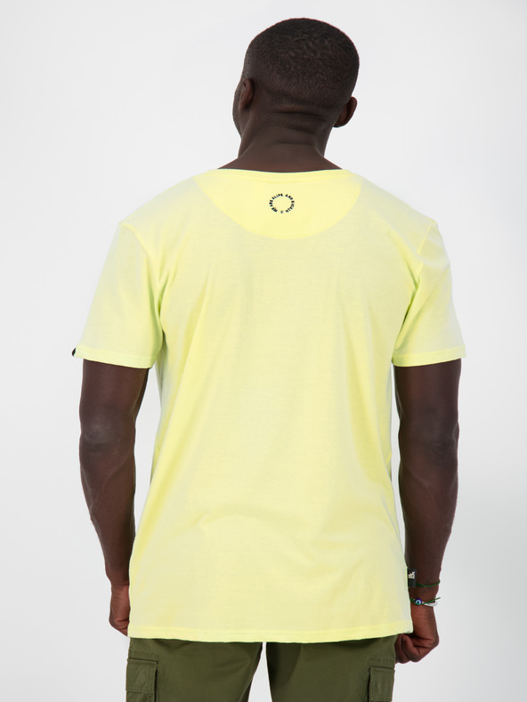 Alife and Kickin Gelbes bedrucktes Herren-T-Shirt Alife and Kickin