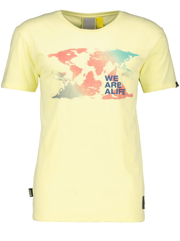 Alife and Kickin Gelbes bedrucktes Herren-T-Shirt Alife and Kickin