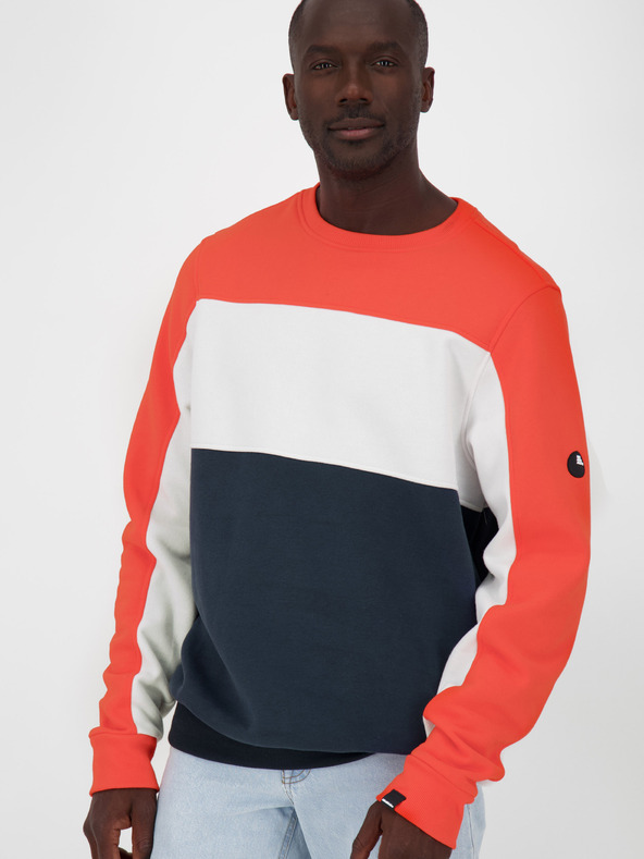 Alife and Kickin Rotes und blaues Alife and Kickin Sweatshirt für Männer