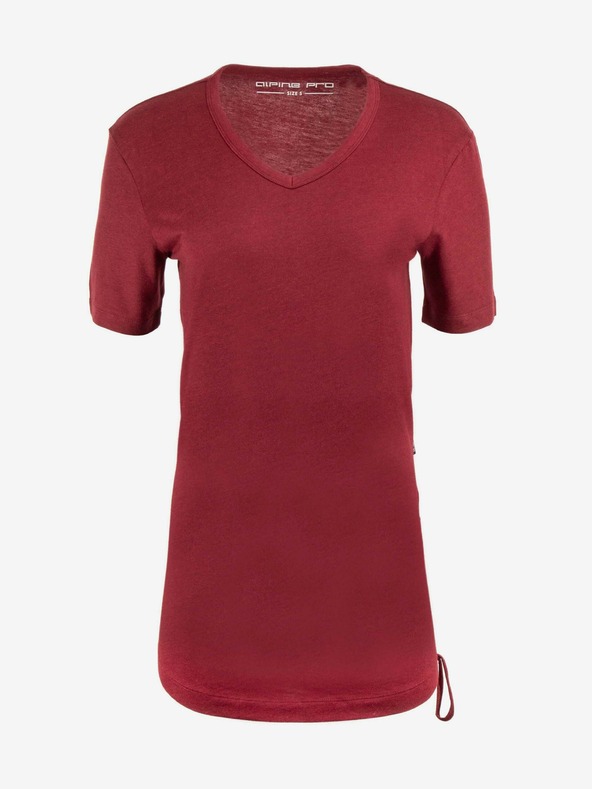 ALPINE PRO ALPINE PRO AIKA Burgunderfarbenes Damen-T-Shirt