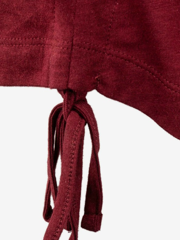 ALPINE PRO ALPINE PRO AIKA Burgunderfarbenes Damen-T-Shirt