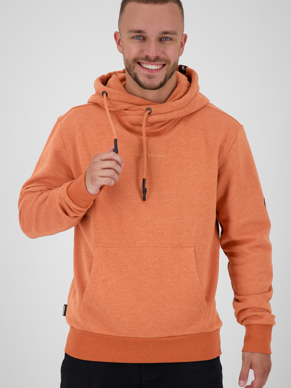 Alife and Kickin Orangefarbener Herren-Kapuzenpullover von Alife and Kickin