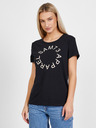 Sam 73 Schwarzes bedrucktes Damen-T-Shirt SAM 73 Arias