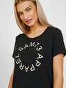 Sam 73 Schwarzes bedrucktes Damen-T-Shirt SAM 73 Arias