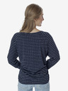 Sam 73 Dunkelblaues gestreiftes Damen-T-Shirt SAM 73