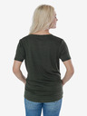 Sam 73 Schwarz-grün gestreiftes Damen-T-Shirt SAM 73
