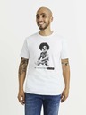 Celio Weißes Herren-T-Shirt mit Druck Celio Lvebig
