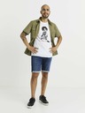 Celio Weißes Herren-T-Shirt mit Druck Celio Lvebig