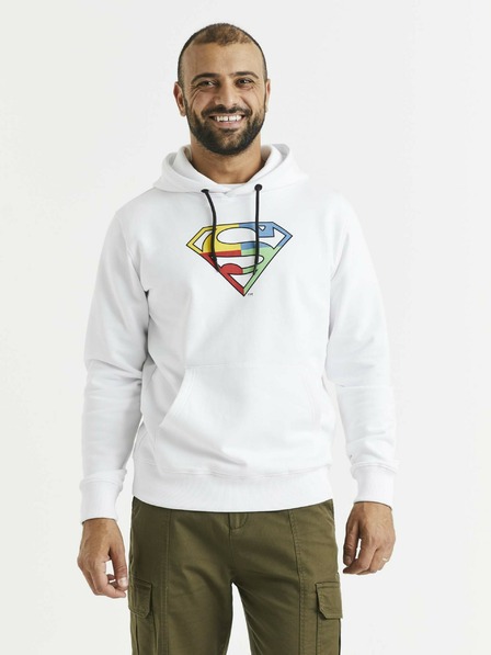 Celio Weißes bedrucktes Herren-Sweatshirt Celio Lvemansw