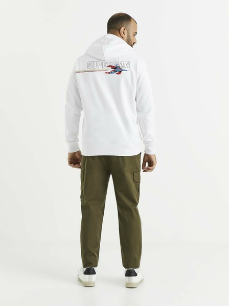 Celio Weißes bedrucktes Herren-Sweatshirt Celio Lvemansw