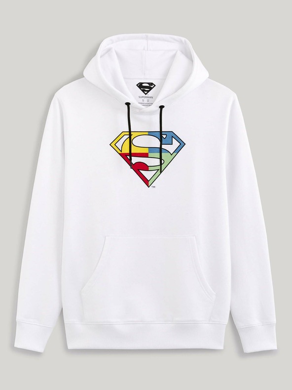 Celio Weißes bedrucktes Herren-Sweatshirt Celio Lvemansw