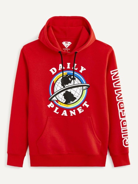 Celio Rotes Herren-Sweatshirt mit Aufdruck Celio Lvemansw