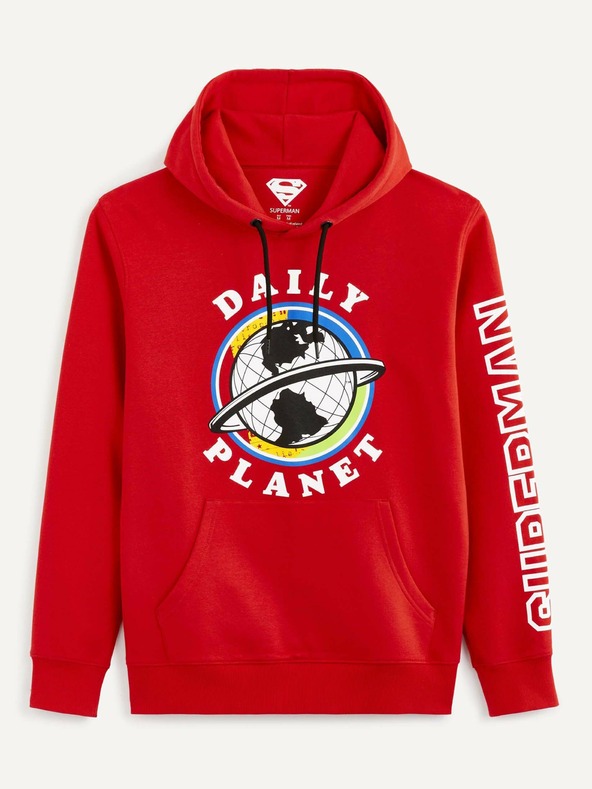 Celio Rotes Herren-Sweatshirt mit Aufdruck Celio Lvemansw