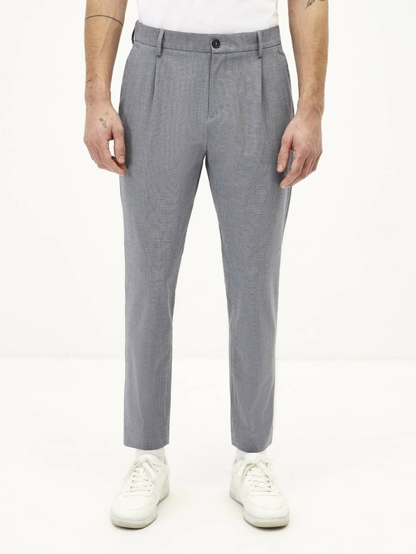 Celio Graue Herren-Cropped-Hose Celio