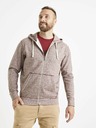 Celio Burgunderfarbener Herren-Kapuzenpullover Celio