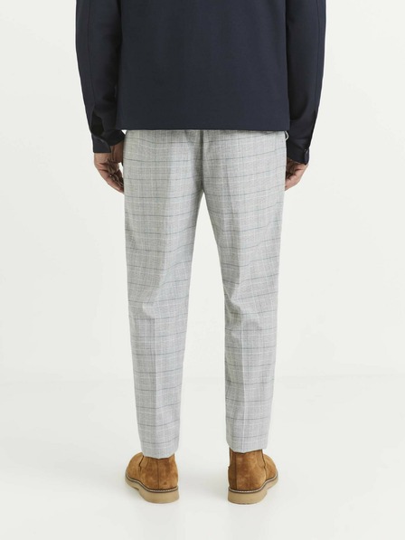 Celio Hellgraue Herren-Karohose Celio