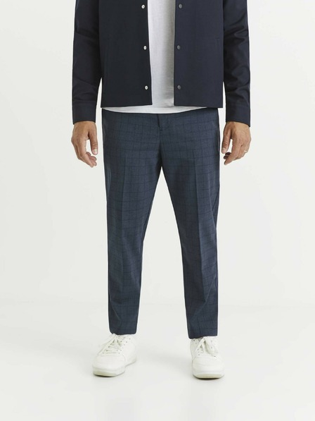 Celio Dunkelblaue Herren-Karohose Celio